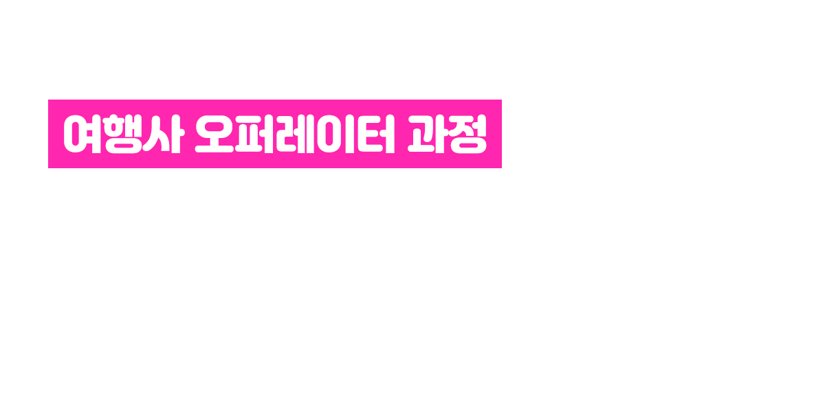 여행사 오퍼레이터 과정